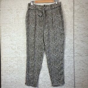 Joie 100% Silk Pants Animal Print Sz 8 Old Money Quiet Luxury Capsule